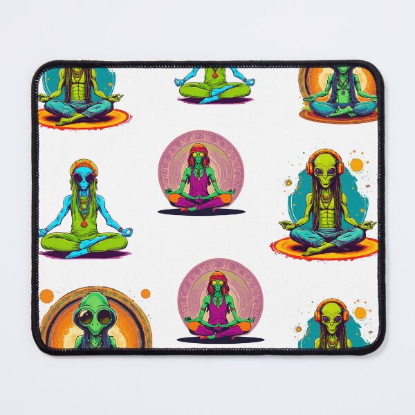 Item preview, Hippie Alien Practices Yoga Among Stars Pattern 1 designed and sold by Tom-Johnson.