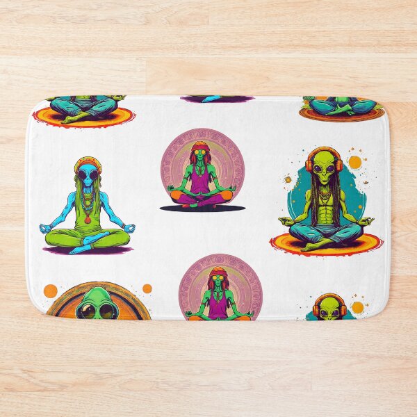 Item preview, Hippie Alien Practices Yoga Among Stars Pattern 1 designed and sold by Tom-Johnson.