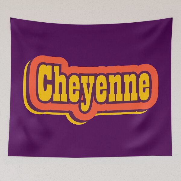 Item preview, Cheyenne Beach, Wyoming Retro Typography designed and sold by ArtNoveltee.