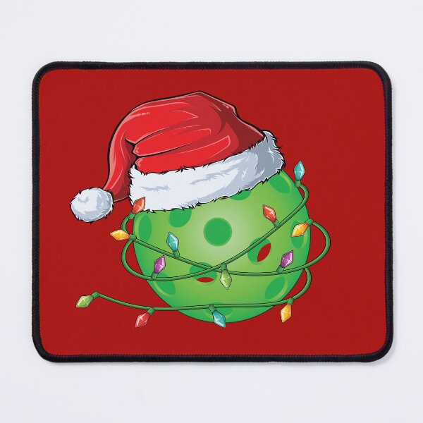 Item preview, Christmas Pickleball Wrapped in lights with a Santa Hat designed and sold by OhBoyLoveIt.