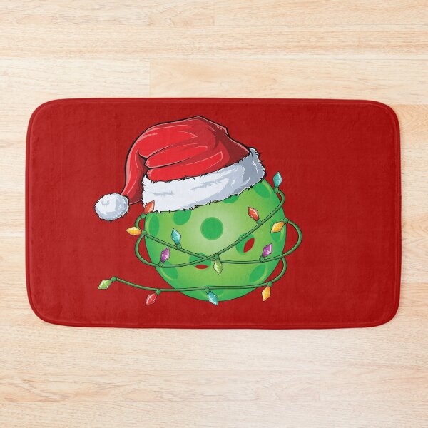 Item preview, Christmas Pickleball Wrapped in lights with a Santa Hat designed and sold by OhBoyLoveIt.