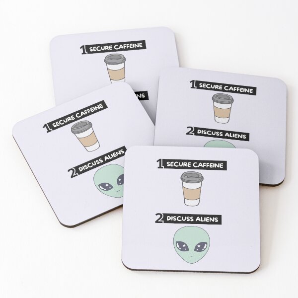 Item preview, Secure Caffeine, Discuss Aliens designed and sold by GoblinBoutique.