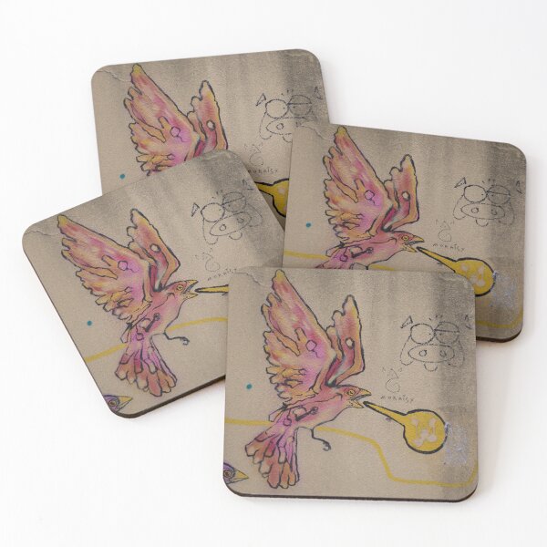 Item preview, The pink bird on the wall designed and sold by jsebouvi.