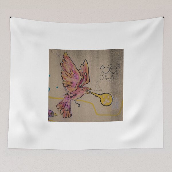 Item preview, The pink bird on the wall designed and sold by jsebouvi.