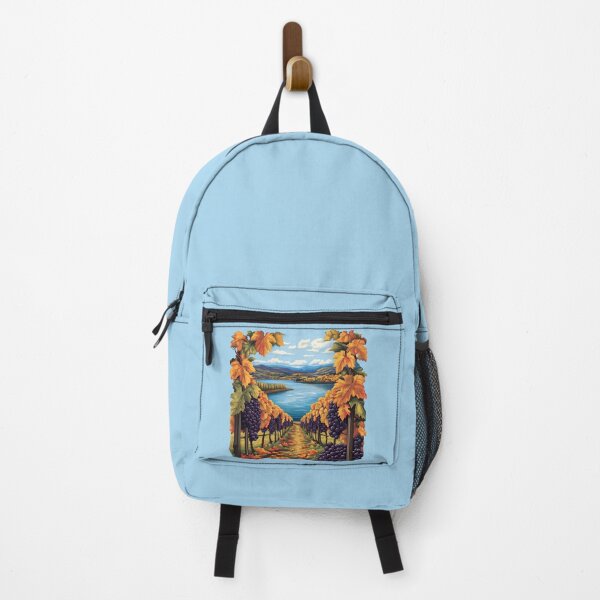 Item preview, Autumn Vineyard Path in the Okanagan Scenic Lake Landscape Wine Country designed and sold by meganohm.