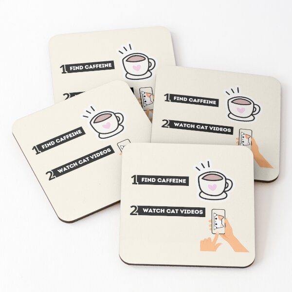 Item preview, Find Caffeine, Watch Cat Videos  designed and sold by GoblinBoutique.