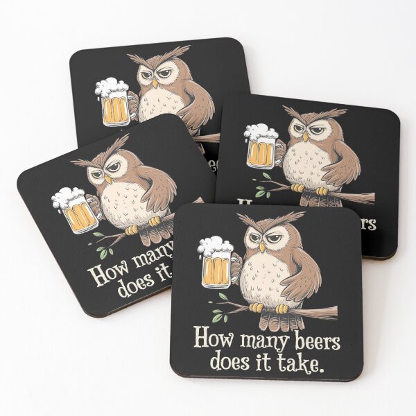 Item preview, Humorous Grumpy Owl Holding a Beer with Fun Quote designed and sold by love3617.