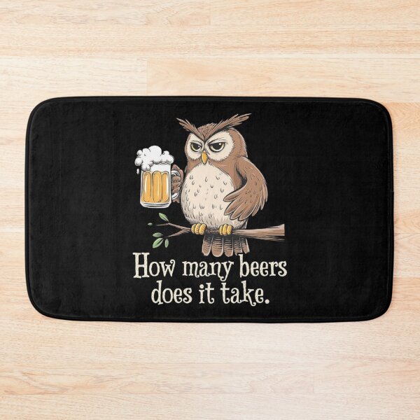 Item preview, Humorous Grumpy Owl Holding a Beer with Fun Quote designed and sold by love3617.
