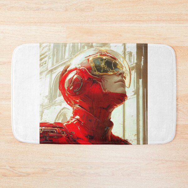 Item preview, Visionary in Red: Futuristic Hero designed and sold by Echodreams.