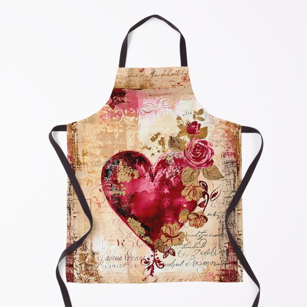 Item preview, Timeless Romance – Heart with Flowers Amid Golden Accents designed and sold by Frame & Fold.