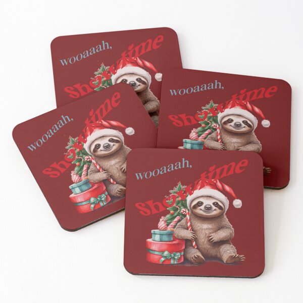 Item preview,  sloth, new sticker, showtime,new stickers, xmas sticker, kawaii sloth, xmas stickers , KAWAII,2025, holidays,gifts, sloth, designed and sold by FOODIESART.
