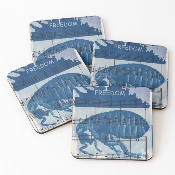 Item preview, Funny and Quirky Flea Cyanotype designed and sold by Katherine Edwards Art.