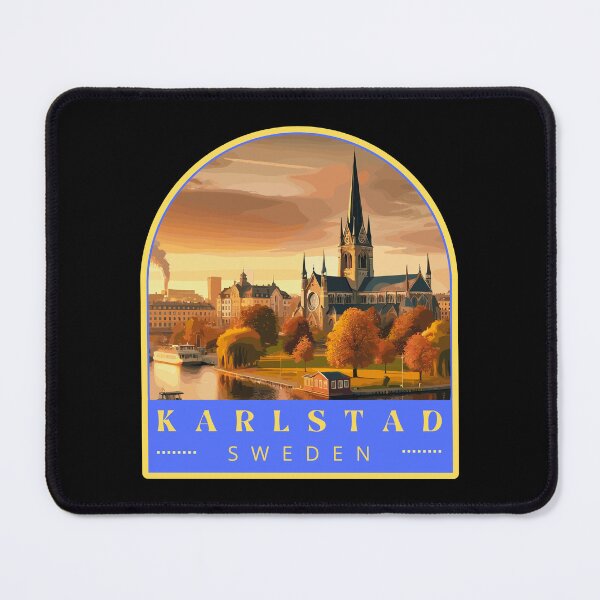 Item preview, Karlstad Sweden Retro Skyline designed and sold by MaateoDesign.