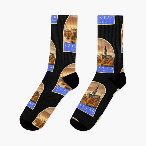 Item preview, Karlstad Sweden Retro Skyline designed and sold by MaateoDesign.
