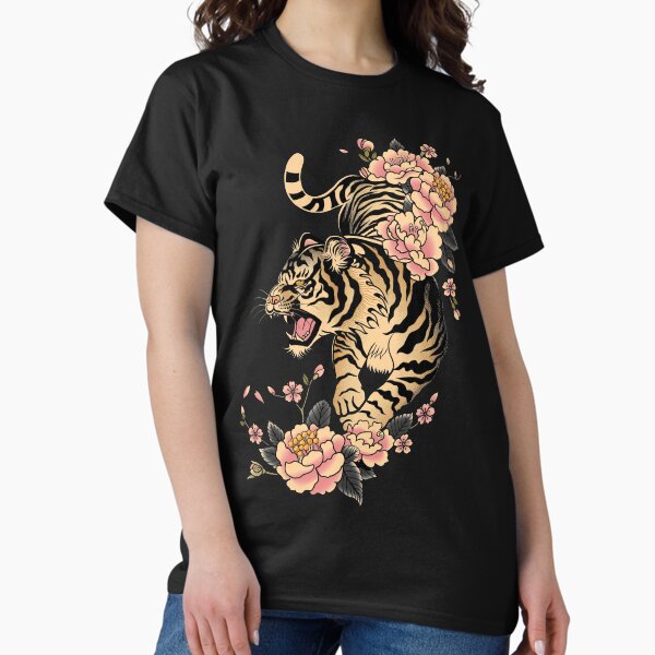 Artikel-Vorschau von Japanischer Tiger mit rosa Blumen, designt und verkauft von xiao xuans.