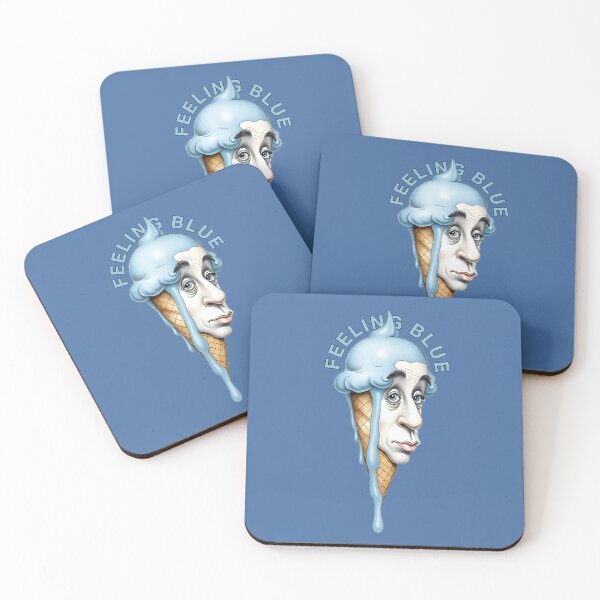 Item preview, Feeling Blue Expressive Ice Cream designed and sold by dogboxstudio.