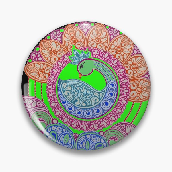 Item preview, Mandala with peacock inside handart designed and sold by MandalasLovers.