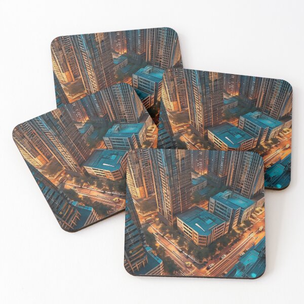 Item preview, Cityscape Horizon Art Print, Urban Skyline Wall Decor, City Sunset Poster, Futuristic Landscape Picture, Modern Metropolis Painting designed and sold by FDbubble1986.