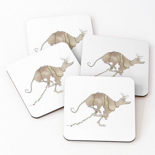 Item preview, Sneaky festive greyhound no background  designed and sold by Shortboypaints.