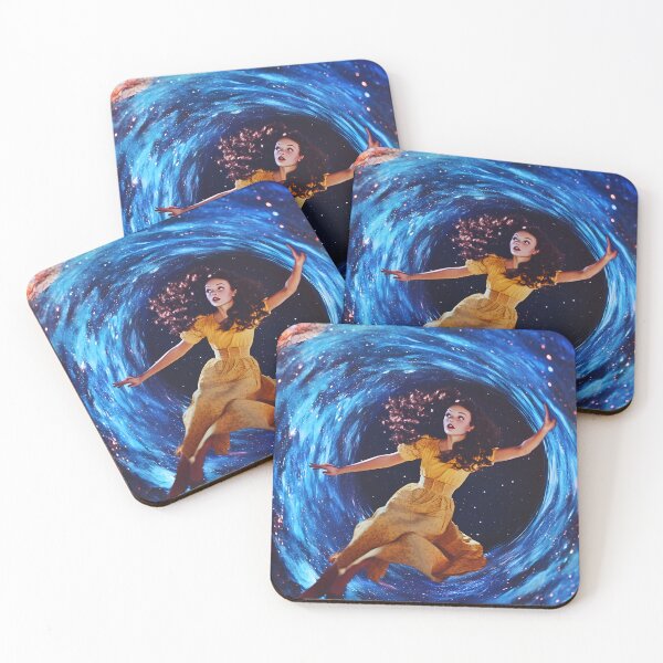 Item preview, Beautiful Girl Flying in Portal in a Crazy Universe of Planets and Colour designed and sold by KrisArtZone.