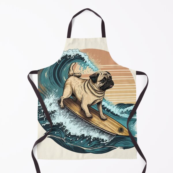 Item preview, Adventurous Pug Riding a Giant Wave designed and sold by Hakubiya.