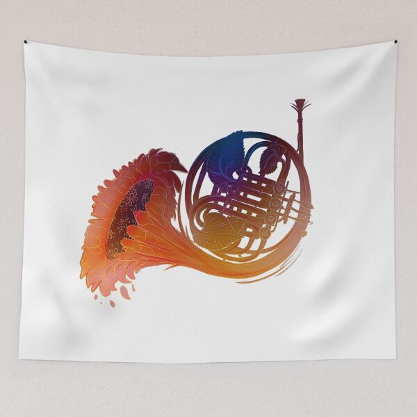 Item preview, Abstract Retro French Horn designed and sold by InkofStars.