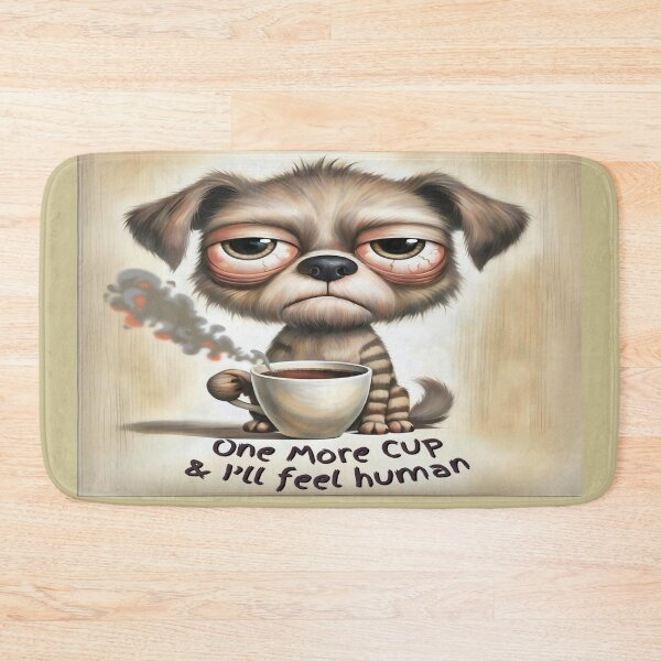 Item preview, Groggy Pup with Coffee – Mornings Are Ruff! designed and sold by gleefulme.