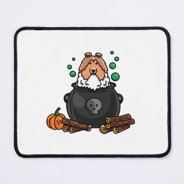 Item preview, Halloween Witch Cauldron Rough Collie Sable designed and sold by Melissa Thereliz.
