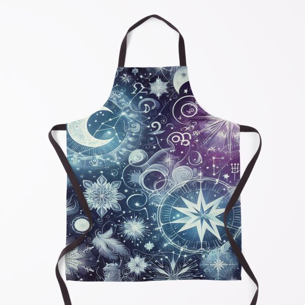 Item preview, Winter Zodiac and Astrology Doodle Pattern designed and sold by Imaginarium of Chaos falcon88 .