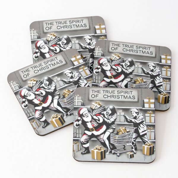 Item preview, Santa in Trouble at the Store - The true spirit of Christmas designed and sold by Blink Art Studio.