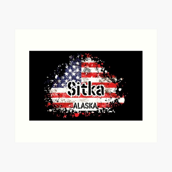 Item preview, Sitka Alaska, distressed American flag  designed and sold by Smitzprints.