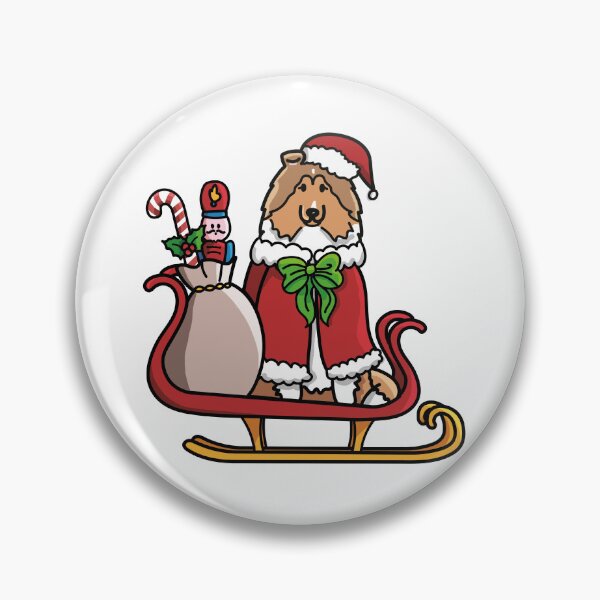 Item preview, Christmas Sled Rough Collie Sable designed and sold by Melissa Thereliz.
