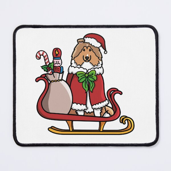 Item preview, Christmas Sled Rough Collie Sable designed and sold by Melissa Thereliz.