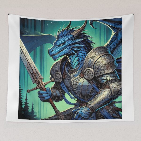 Item preview, Blue Dragonborn Fighter designed and sold by Johnny MeatShield.