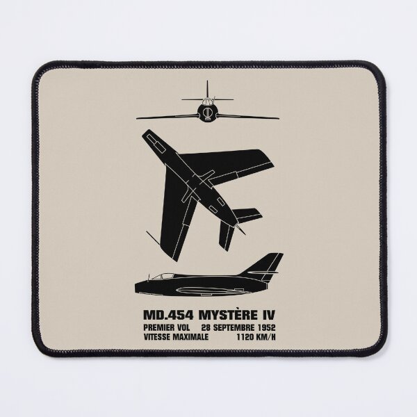 Item preview, MD-454 Mystere IV French Jet Plane Silhouettes Infographic designed and sold by MilitaryMart.