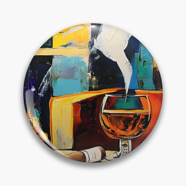 Item preview, Cozy Cigar Lounge with Glass of Liquor and a Warm Fireplace Digital Abstract Art AI Generated designed and sold by OlfactoART Studio.