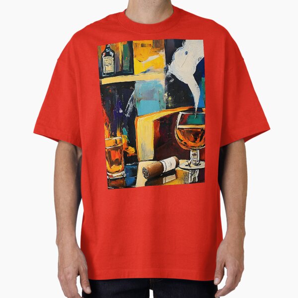 Item preview, Cozy Cigar Lounge with Glass of Liquor and a Warm Fireplace Digital Abstract Art AI Generated designed and sold by OlfactoART Studio.