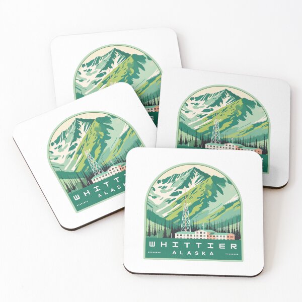 Item preview, Whittier Alaska Retro Skyline designed and sold by MaateoDesign.