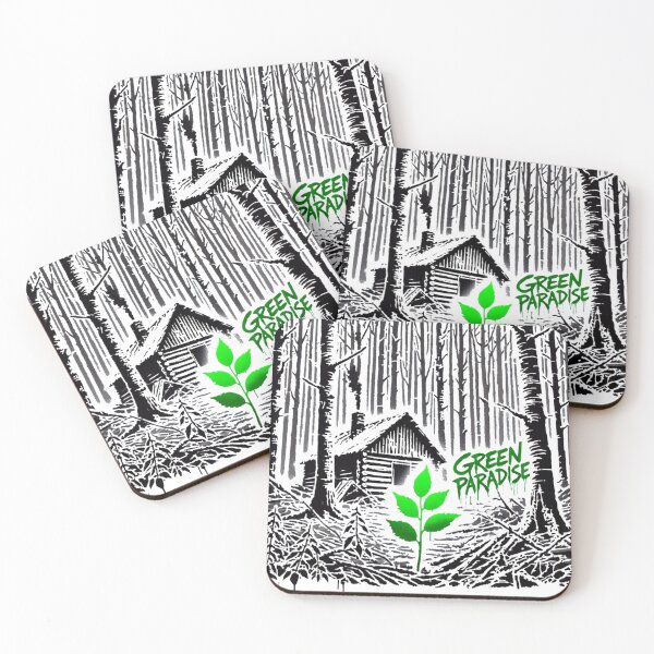 Item preview, Black and White Cabin in the Forest - Green paradise designed and sold by Blink Art Studio.
