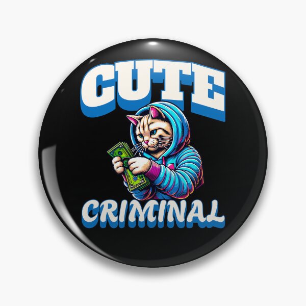 Item preview, Cute Cat Design - Cute Criminal designed and sold by ReneMM.