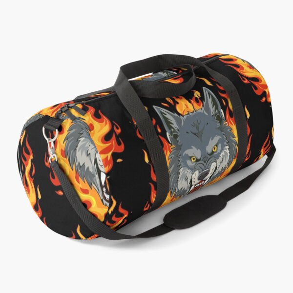 Item preview, 02 Evil Lone Wolf Pack Wolves Head Fire Flames designed and sold by Margarita-Art.