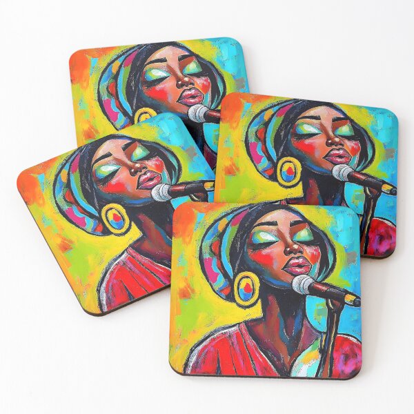 Item preview, Vibrant Depiction of a Passionate Singer Performing with Emotion and Energy Abstract Digital AI Art designed and sold by OlfactoART Studio.