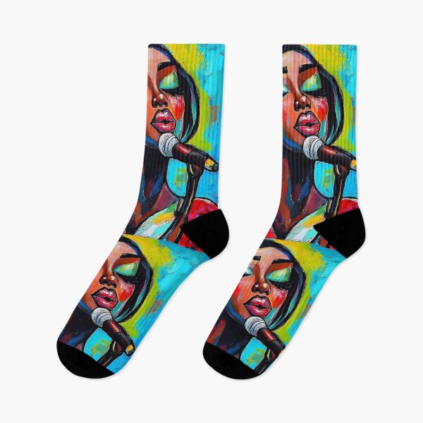 Item preview, Vibrant Depiction of a Passionate Singer Performing with Emotion and Energy Abstract Digital AI Art designed and sold by OlfactoART Studio.