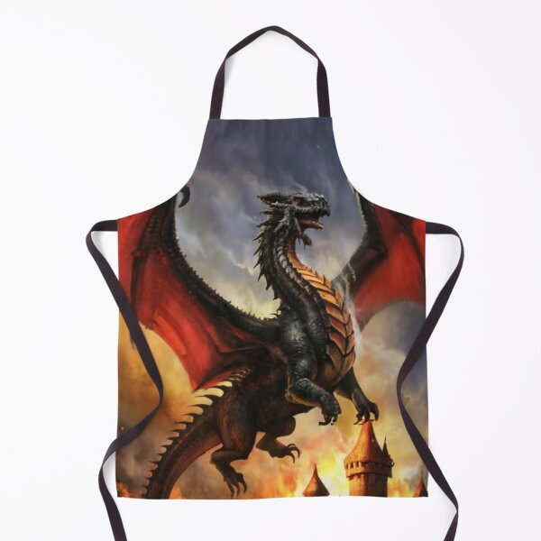 Item preview, Dragon over the burning castle designed and sold by RainbowProjects.