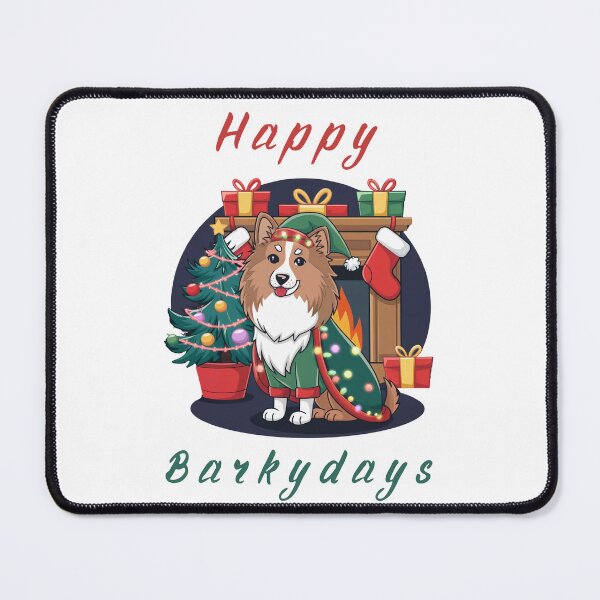 Item preview, Happy Barkydays Shetland Sheepdog Christmas designed and sold by FunnyShop4you.