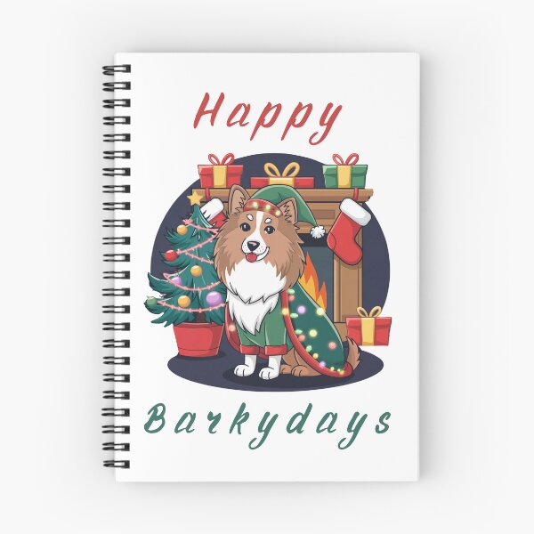 Item preview, Happy Barkydays Shetland Sheepdog Christmas designed and sold by FunnyShop4you.