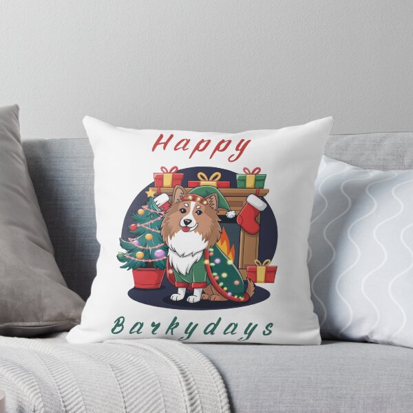Item preview, Happy Barkydays Shetland Sheepdog Christmas designed and sold by FunnyShop4you.