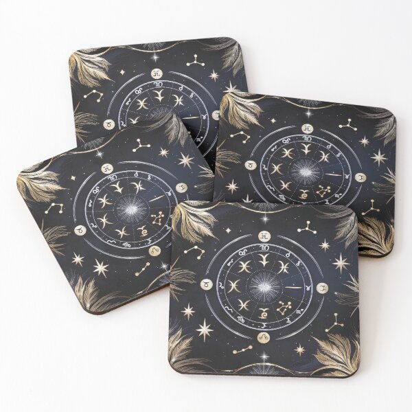 Artikelvorschau, Fein gezeichnete astrologische Symbole mit Sternbildern und Sternen entworfen und verkauft von Last-Oops.