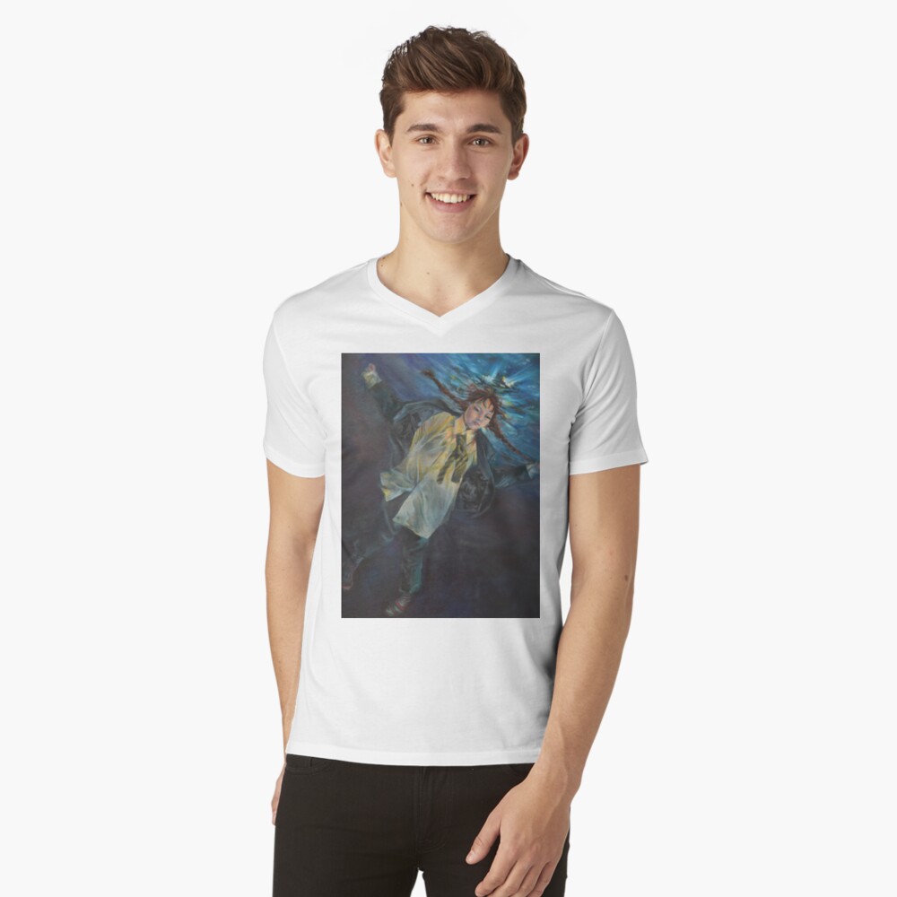 Item preview, V-Neck T-Shirt designed and sold by catedolphinart.