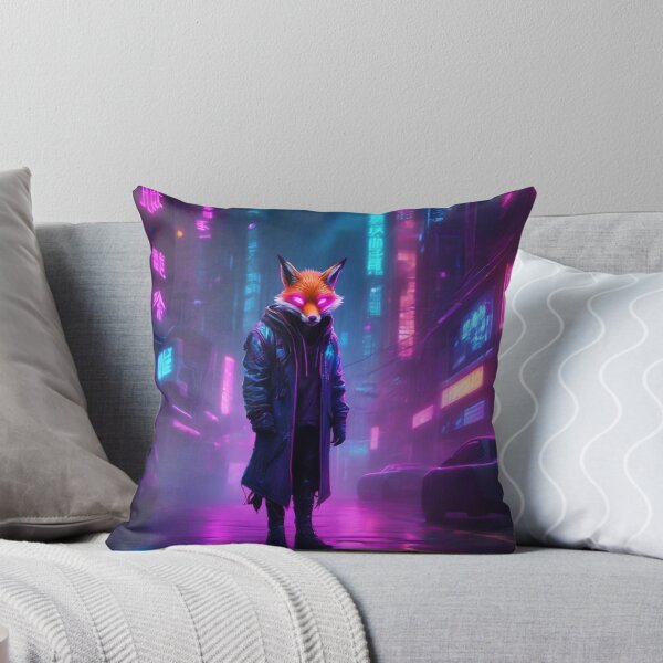 Item preview, Cyber Ninja Fox in Neon Alley designed and sold by MarkLines.